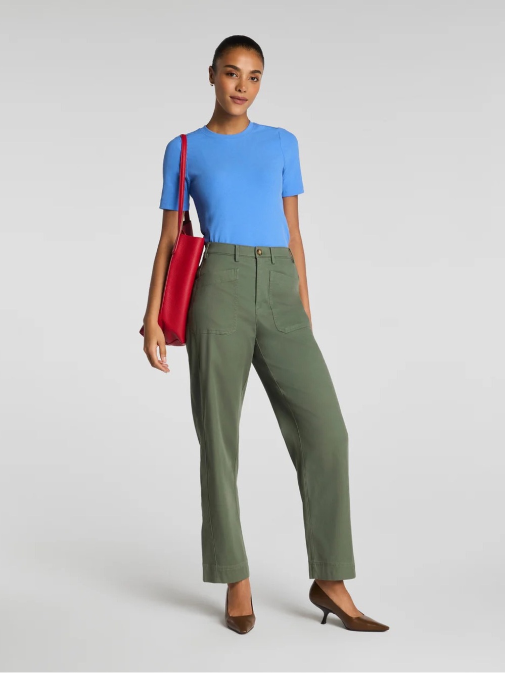 Spanx Utility Barrel Leg Pant with Patch Pockets - Small Tall